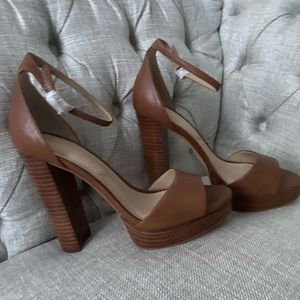 Aldo Cognac Platform Sandals